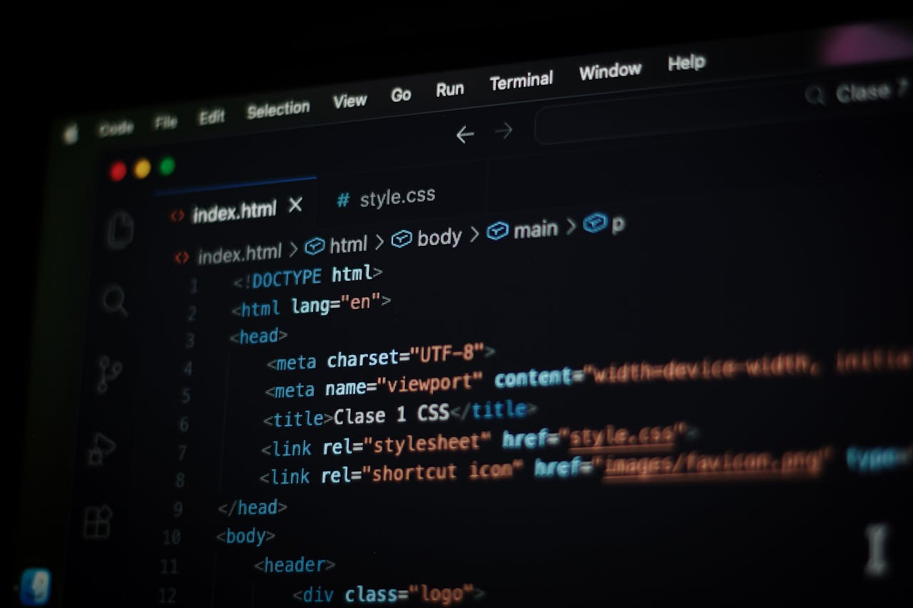 Close-up of code on screen — the craft of web development
